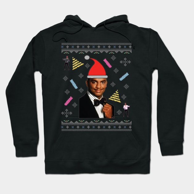 Fresh Prince Of Bel Air Carlton Dance Christmas Knit Pattern Hoodie by box2boxxi